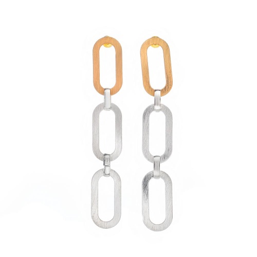 Серьги Dansk Copenhagen, Audrey, биколорные, DNSK26.1-3C2307030 серебристый