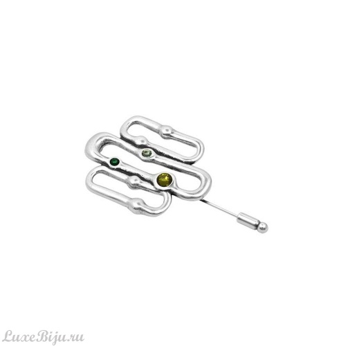 Брошь Ciclon, Hanae, с чешскими кристаллами, CN-223900 зеленый