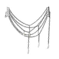 Колье Katerina Vassou, Tempo, многослойное, с жемчугом, KV26.1-405876B серебристый