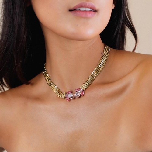 Колье Franck Herval, Irene, с кристаллами Swarovski, FH24.2-15-64171 золотистый фото 3