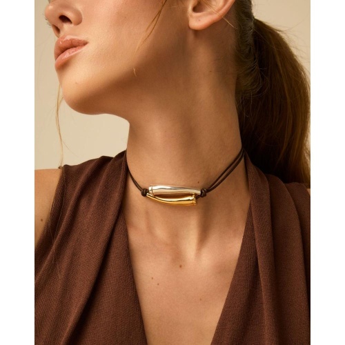 Колье VIDDA, Nexus, кожаное, биколор, VD26.1-0247292 серебристый фото 2