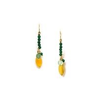 Серьги Nature Bijoux, Agata verde, с агатом, жадом и авантюрином, NB24.1-12CP79063 зеленый