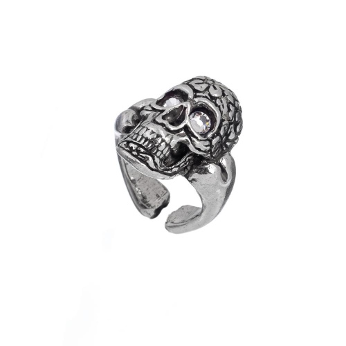 Кольцо Tra-la-ra, Tatoo, разъемное, с черепом и кристаллами, TLR24-522P304 хрустальный фото 3