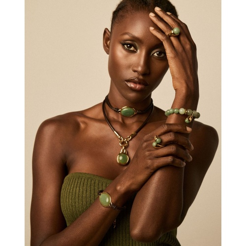 Кольцо VIDDA, Hera, незамкнутое, с авантюрином, VD25.1-02138203 зеленый, 18,5 фото 2