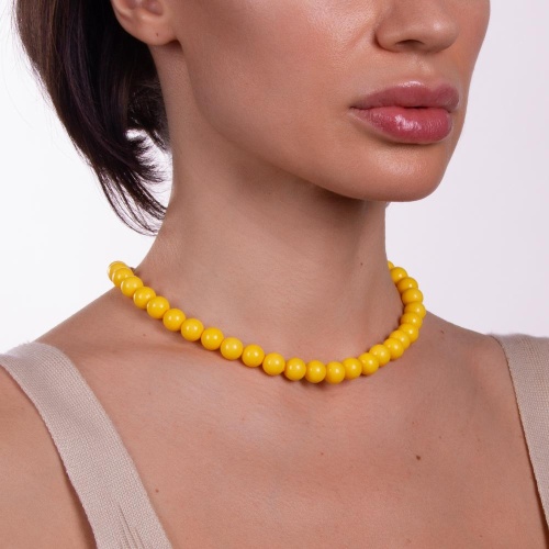 Колье Moon Paris, Valentine, с акриловыми бусинами, MVL-22.12-002 желтый фото 2