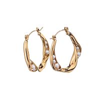 Серьги Moon Paris, Steel, с жемчугом, MS-26.01-010 золотистый