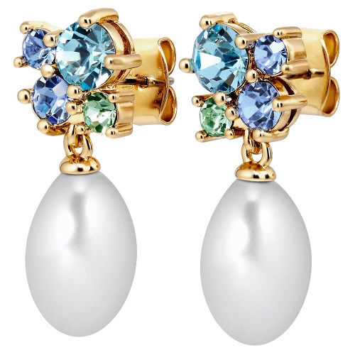 Серьги Dyrberg Kern PETUN SG AQUA / WHITE PEARL, 480057 фото 4