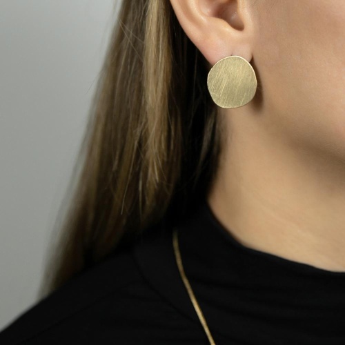 Серьги Dansk Copenhagen, Alaya, в форме диска, DNSK25.1-3C2307009 золотистый фото 2