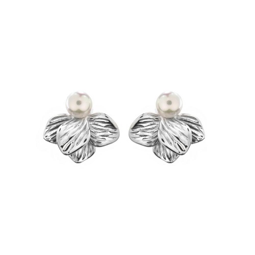 Серьги Moon Paris, Ringo, с жемчугом, MR-26.06-082 серебристый