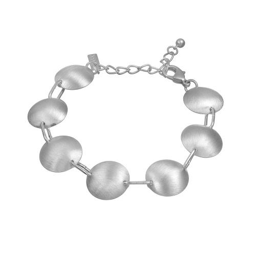 Браслет Dansk Copenhagen, Alaya, со вставками в форме диска, DNSK25.1-7C2501008 серебристый