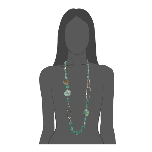 Колье Estrosia, с амазонитом, ES-CLD27-7 фото 2
