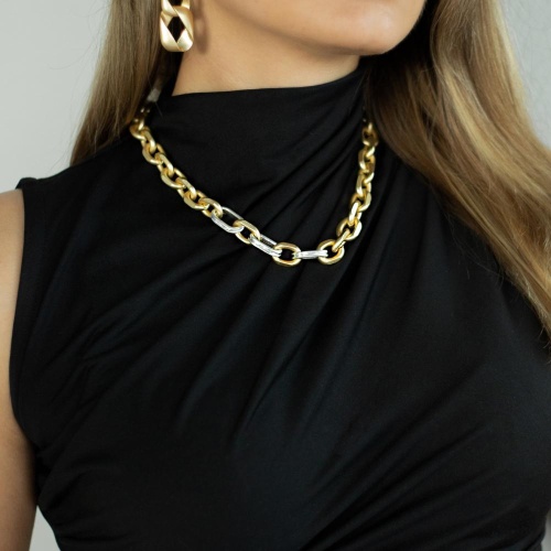 Колье Dansk Copenhagen, Tula, двухцветный металл, DNSK25.2-9C2407043 золотистый фото 3