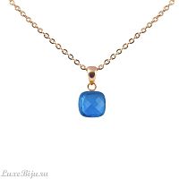 Колье Qudo Firenze sapphire 400299.1 BL/RG
