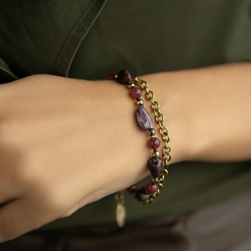 Браслет Lanzerotti, Elisir, двойной, с кварцем и турмалином, LZ-25.10-307 розовый фото 2