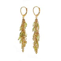 Серьги Lanzerotti, Verde, с перидотом, LZ-24.12-579 золотистый