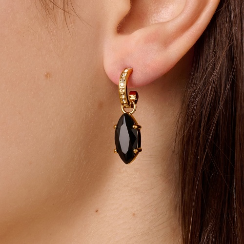 Серьги Dyrberg Kern JUNIPE SG BLACK_GOLDEN, 470001 фото 2
