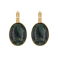 Серьги TARATATA, Olive, с яшмой Камбаба, TT-W25-02716-207 зеленый