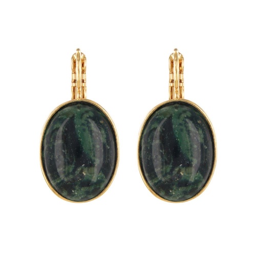 Серьги TARATATA, Olive, с яшмой Камбаба, TT-W25-02716-207 зеленый