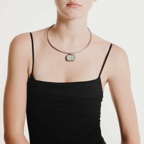 Колье Katerina Vassou, Agram, гривна, с кристаллом, KV24.2-401496BAGAVE аквамариновый фото 2