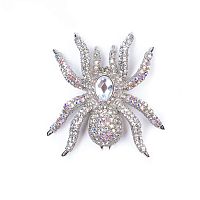 Брошь Moon Paris, Nord, паук, с кристаллами, MoS-22.03-048 серебристый