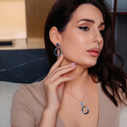 Серьги Fiore Luna BBL, A2103SW-E05.23 BL/S фото 3