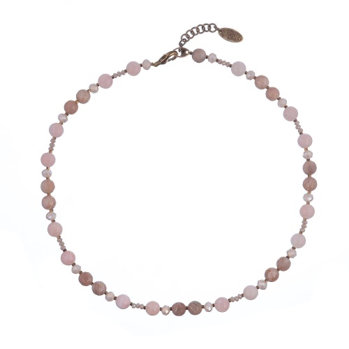 Колье Lanzerotti, Pesca, жад, солнечник, кристаллы, гематит, LZ-24.05-275 розовый