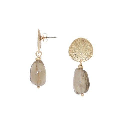 Серьги Nature Bijoux, Minerama, с дымчатым кварцем, NB26.1-12-90634 серый