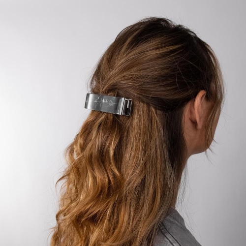 Заколка Moon Paris, Ringo, с узором, MR-24.06-057 серебристый фото 5