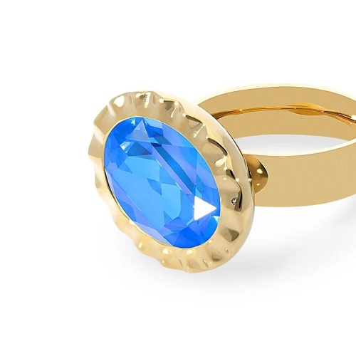 Кольцо Qudo TIVOLA UNICA big (G/P) Royal blue delite 58, 688161 фото 5