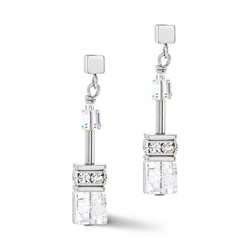 Серьги Coeur de Lion White-Silver, 3018/21-1417 фото 8