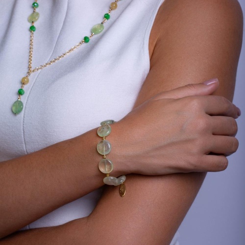 Браслет Lanzerotti, Ispirazione, пренит, шпинель, LZ-24.10-454 мятный фото 2