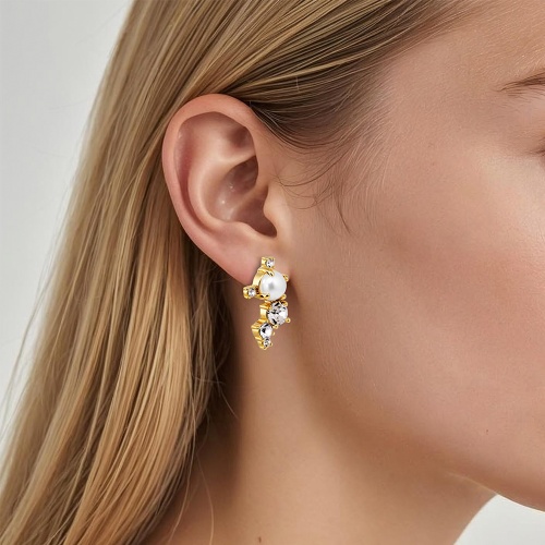 Серьги Dyrberg Kern CURRA SG CRYSTAL / WHITE PEARL  480085, 480085 фото 3