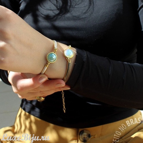 Классический браслет Pearl Opaline C1363.25 BW/G фото 2