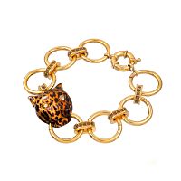 Браслет Polina Firenze, ягуар с кристаллами и эмалью, PF25.2-BR1599 коричневый