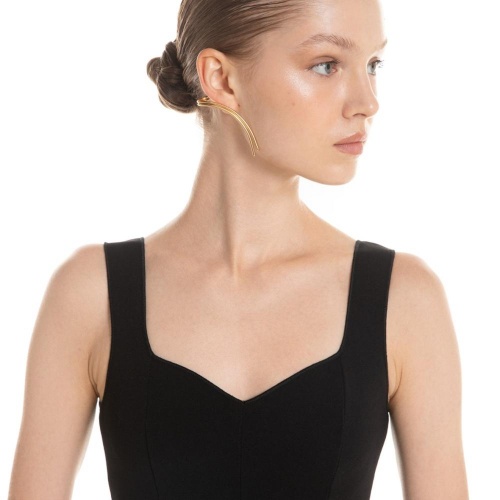 Серьги Katerina Vassou, Singularity, минималистичный дизайн, KV25.2-404742G золотистый фото 2