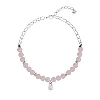 Колье VIDDA, Hera, с розовым кварцем и кожей, VD25.1-02234201 розовый