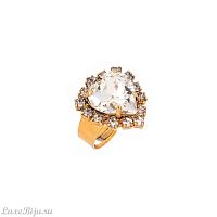 Кольцо Celeste G, с кристаллом Swarovski и фианитами, CS26.1-1078 хрустальный