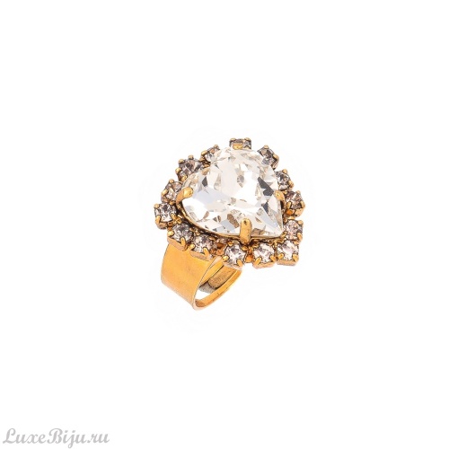 Кольцо Celeste G, с кристаллом Swarovski и фианитами, CS26.1-1078 хрустальный