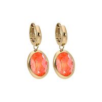 Серьги Qudo Creole TIVOLA small (G/P) Orange glow delite, 310684 R/G