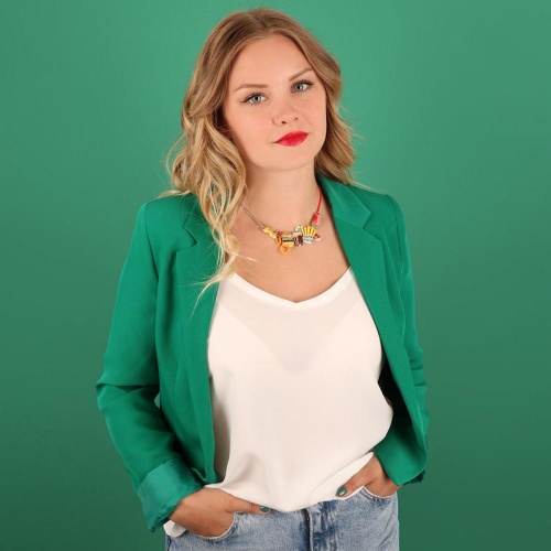 Колье TARATATA, Ketchup, смола, пудра, блестки, шнур и кабошон, TT-W23-08113-10M серебристый фото 4