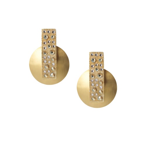 Серьги Katerina Vassou, Resonance, с кристаллами, KV26.1-406013GGOLD золотистый