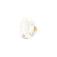 Кольцо Nature Bijoux, Pondichery, разъемное, с говлитом и перламутром, NB24.1-19-25091 белый