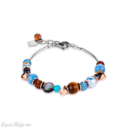Браслет Coeur de Lion Blue-Brown 4864/30-0711