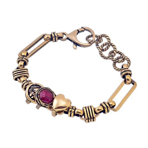 Браслет Alcozer&J, с рубином, AL2602-B5458C золотистый