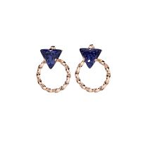 Серьги Catherine Bijoux, The three sides of the triangle, с кристаллом, CB25.1-5307FGP фиолетовый