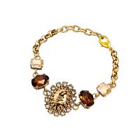 Браслет Celeste G, винтажный, кристаллы Swarovski, фианиты, CS26.1-1957 коричневый