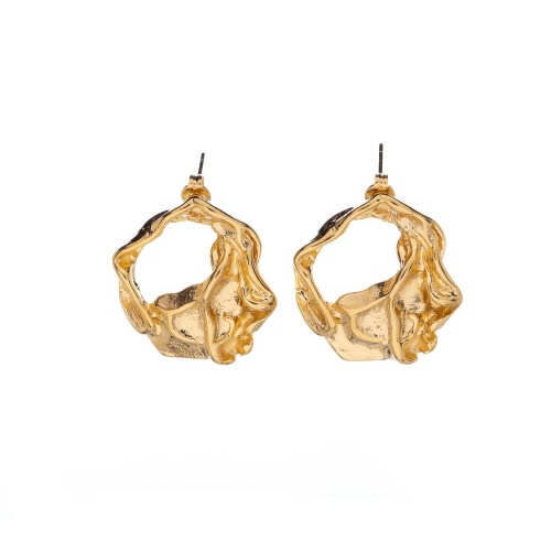Серьги Dansk Copenhagen, Courage Waterproof, с эффектом мятого металла, DNSK26.1-3W2601012 золотистый