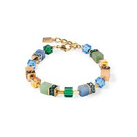 Браслет Coeur de Lion Green-Blue-Peach, 3039/30-0551