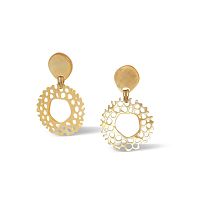 Серьги Nature Bijoux, Corallium, с перламутром, NB26.2-12-90764 золотистый