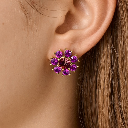 Серьги Dyrberg Kern AUDE SG PINK /WINE, 450099 фото 2